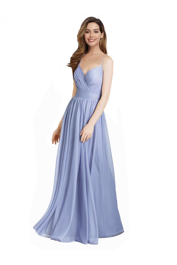 A-Linien Chiffon Spitze Lange Brautjungfernkleider Fabrik