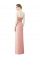 A-Linien Trägerlos Chiffon Lange Brautjungfernkleider Fabrik