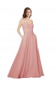 A-Linien Trägerlos Chiffon Lange Brautjungfernkleider Fabrik