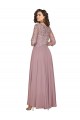 A-Linien V-Ausschnitt Chiffon Lange Brautjungfernkleider / Abiballkleider Fabrik