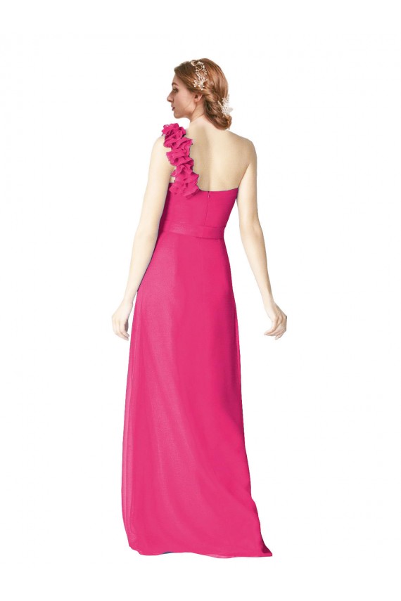Azalee A-Linien Eine-Schulter Chiffon Lange Brautjungfernkleider Fabrik