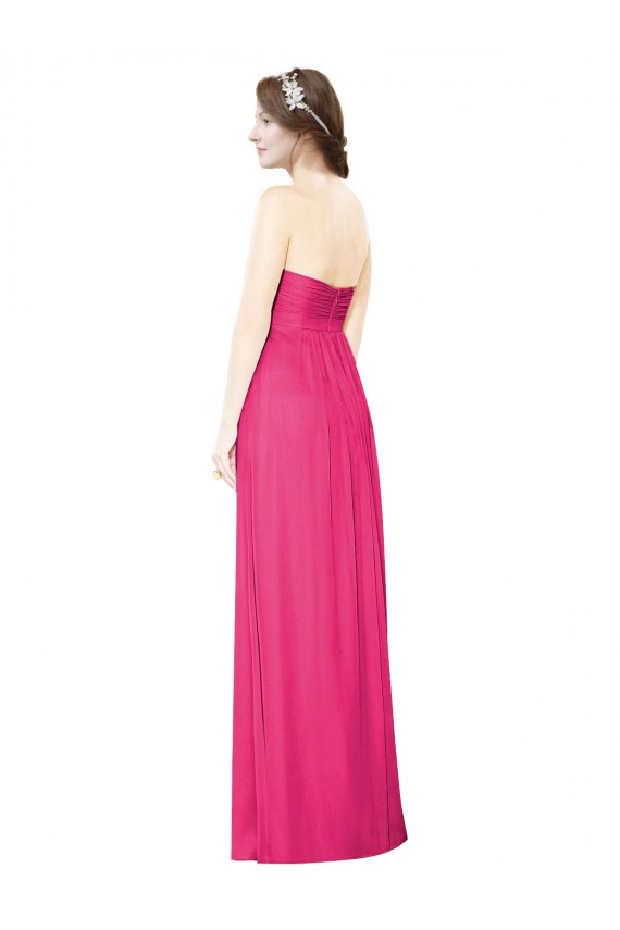Azalee A-Linien Trägerlos Chiffon Lange Brautjungfernkleider Fabrik