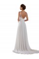 Elfenbein A-Linien Kapelle-schleppe Chiffon Klassisch Boho Brautkleider Fabrik