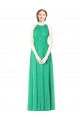 Emerald A-Linien Neckholder Chiffon Lange Brautjungfernkleider Fabrik