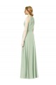 Emerald A-Linien Neckholder Chiffon Lange Brautjungfernkleider Fabrik