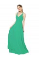 Emerald Etui V-Ausschnitt Chiffon Lange Brautjungfernkleider Fabrik