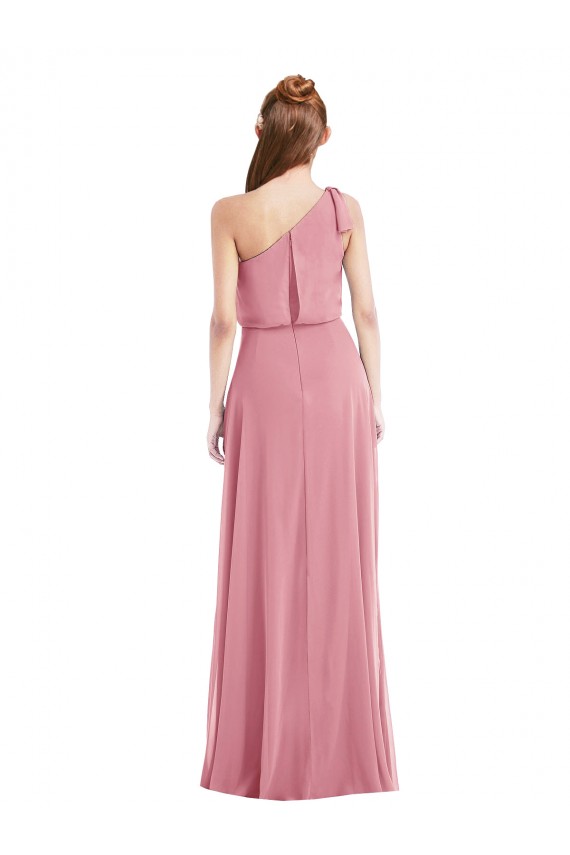 Hautrosa A-Linien Eine-Schulter Chiffon Lange Brautjungfernkleider Fabrik