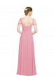 Hautrosa A-Linien Off-Schulter Chiffon Lange Brautjungfernkleider Fabrik