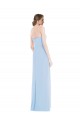 Helles Himmelblau A-Linien Chiffon Lange Brautjungfernkleider Fabrik