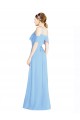 Immergrün A-Linien Neckholder Chiffon Lange Brautjungfernkleider Fabrik