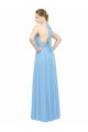 Immergrün A-Linien Neckholder Chiffon Lange Brautjungfernkleider Fabrik