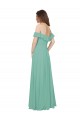 Jade A-Linien Off-Schulter Chiffon Lange Brautjungfernkleider Fabrik