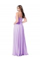 Lila A-Linien Scoop Chiffon Lange Brautjungfernkleider Fabrik