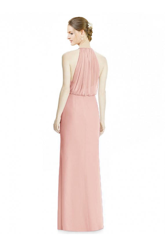 Meerjungfrau Neckholder Chiffon Lange Brautjungfernkleider Fabrik