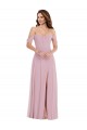 Primel A-Linien Chiffon Lange Brautjungfernkleider Fabrik