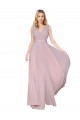 Primel A-Linien V-Ausschnitt Chiffon Lange Formale Brautjungfernkleider / Abendkleider / Abiballkleider Fabrik