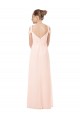 Rosa 42 A-Linien Off-Schulter Chiffon Lange Brautjungfernkleider Fabrik