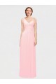 Rosa A-Linien Eine-Schulter Chiffon Lange Brautjungfernkleider Fabrik