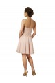 Rosa A-Linien Knielang Chiffon Spitze Kurze Brautjungfernkleider / Cocktailkleider Fabrik
