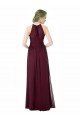 Schwarz A-Linien Neckholder Chiffon Lange Brautjungfernkleider Fabrik