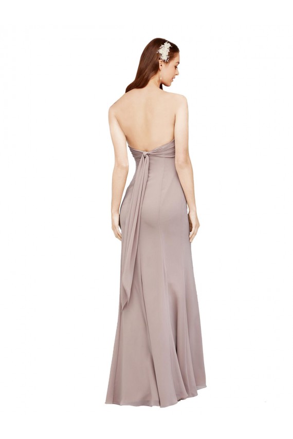Schwarz Meerjungfrau Off-Schulter Chiffon Lange Brautjungfernkleider / Abiballkleider Fabrik
