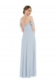 Seeglas A-Linien Off-Schulter Chiffon Lange Brautjungfernkleider Fabrik