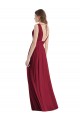 Seeglas A-Linien V-Ausschnitt Chiffon Lange Brautjungfernkleider Fabrik