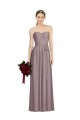Staubige Rose A-Linien Chiffon Lange Brautjungfernkleider Fabrik