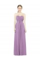 Staubiger Lavendel A-Linien Chiffon Lange Brautjungfernkleider Fabrik