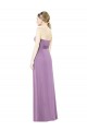 Staubiger Lavendel A-Linien Chiffon Lange Brautjungfernkleider Fabrik