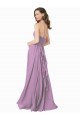 Staubiger Lavendel A-Linien Neckholder Chiffon Lange Brautjungfernkleider Fabrik
