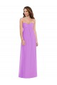 Violett A-Linien Chiffon Lange Brautjungfernkleider Fabrik