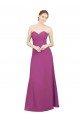 Wilde Beere A-Linien Chiffon Lange Brautjungfernkleider Fabrik