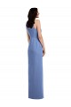 Windsor Blau A-Linien Juwel Ausschnitt Chiffon Lange Brautjungfernkleider Fabrik