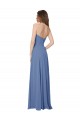 Windsor Blau A-Linien Trägerlos Chiffon Lange Brautjungfernkleider Fabrik